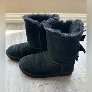 UGG Black Size 13 child with Bow Design